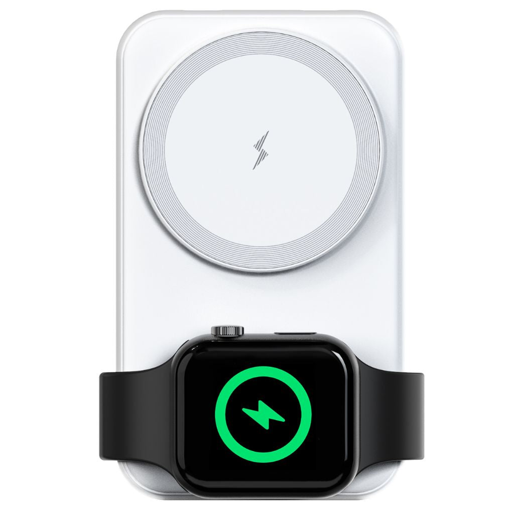 Frendorf | 2-in-1 PowerBank mit PD 20W Schnellladung, Kabellosem Laden & LED-Display – 10.000mAh, Kompakt, Für 4 Geräte