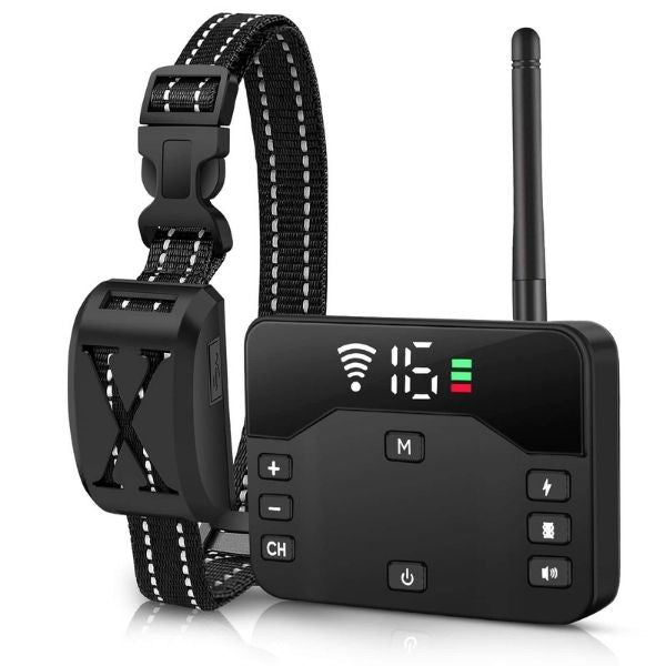 Frendorf | 2-in-1 Kabellose Haustier-Trainingshalsbänder und Hundezäune Geräuschprüfung Elektrisches und vibrierendes Schlaghalsband für Hunde von 20 bis 500 Metern