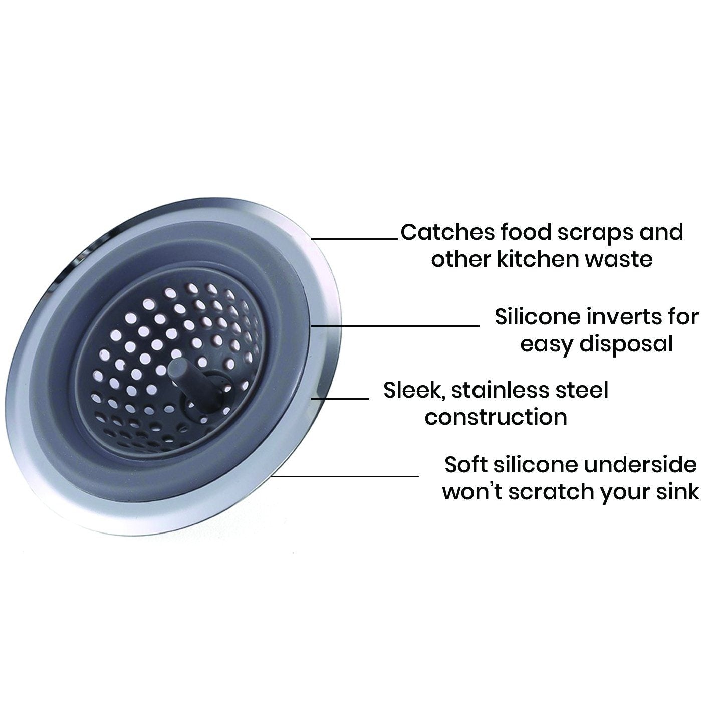 Frendorf | 2-in-1 Clog-frei Multi-Zweck Silikon Küchenbecken Abflussfilter und Stopper