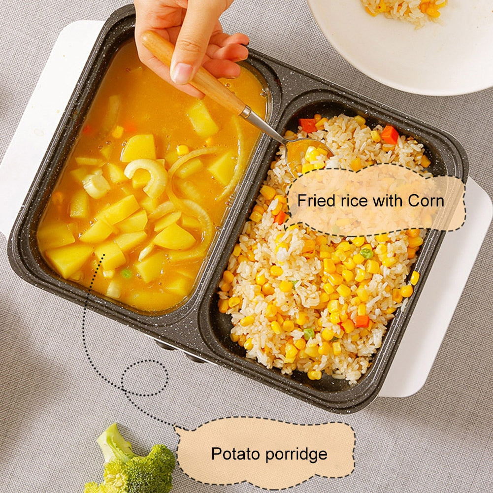 Frendorf | 2 IN 1 Elektrischer Hot Pot Kocher BBQ Grill Antihaft-Grillpfanne