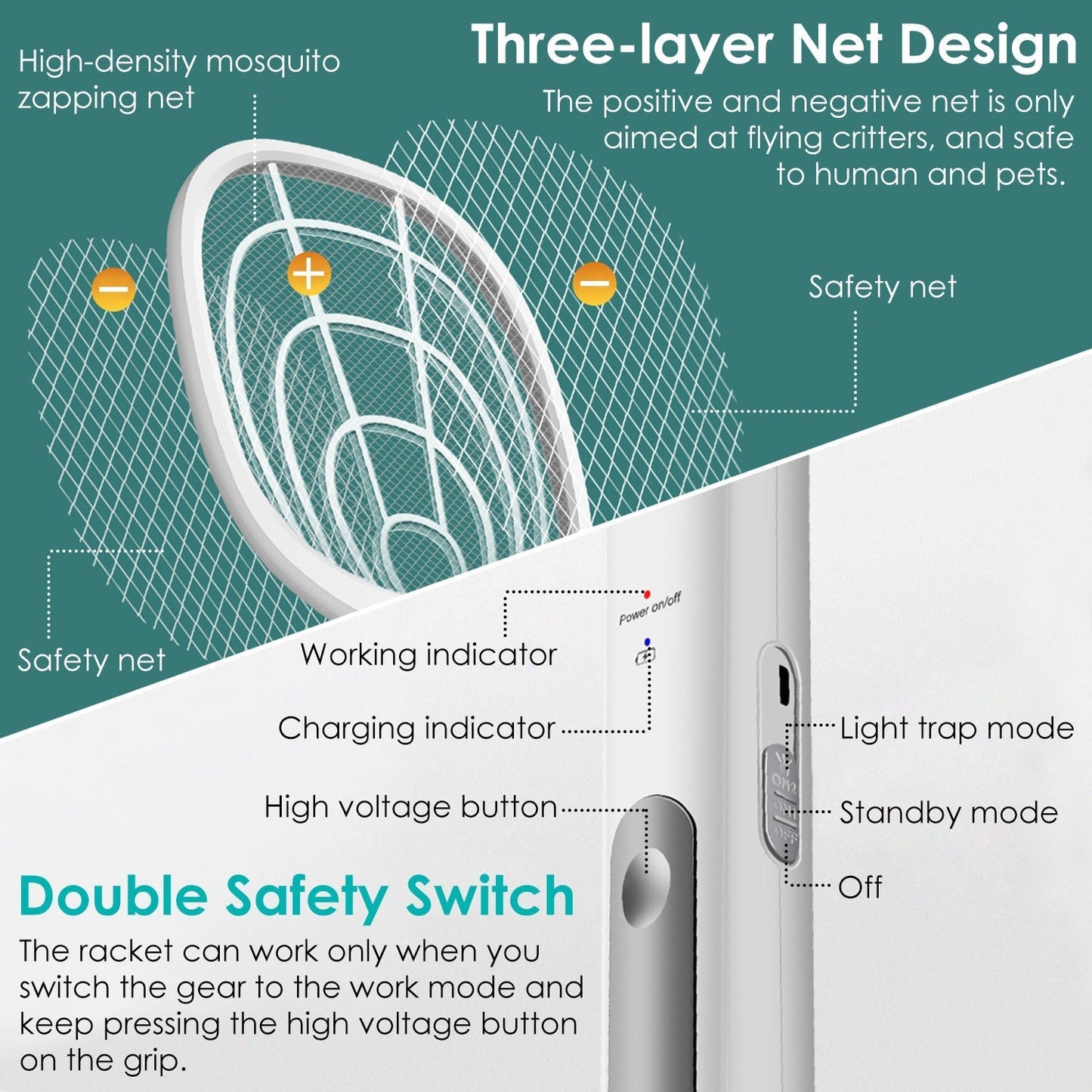 Frendorf | 2-in-1 Elektrischer Wiederaufladbarer Insektenvernichter