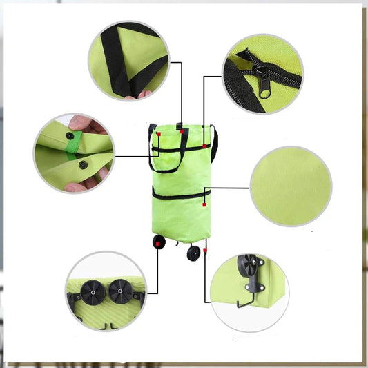 Frendorf | 2-in-1 Faltbare Einkaufstasche Mit Rollen