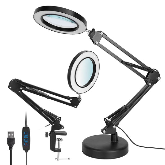 Frendorf | 2-in-1 LED Vergrößerungslampe mit 8x Vergrößerungsglas