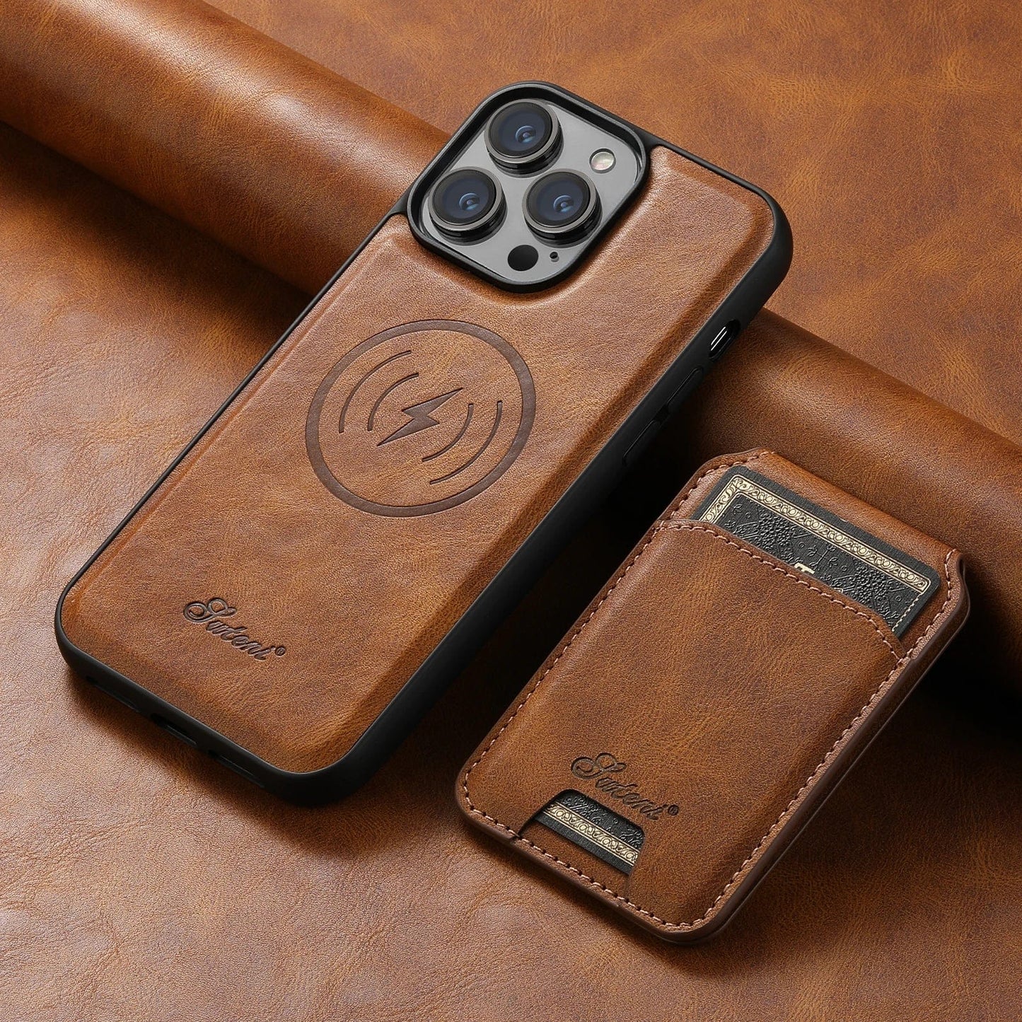 Frendorf | 2 In 1 Magnetische Abnehmbare iPhone 16 Leder Geldbörse Tasche