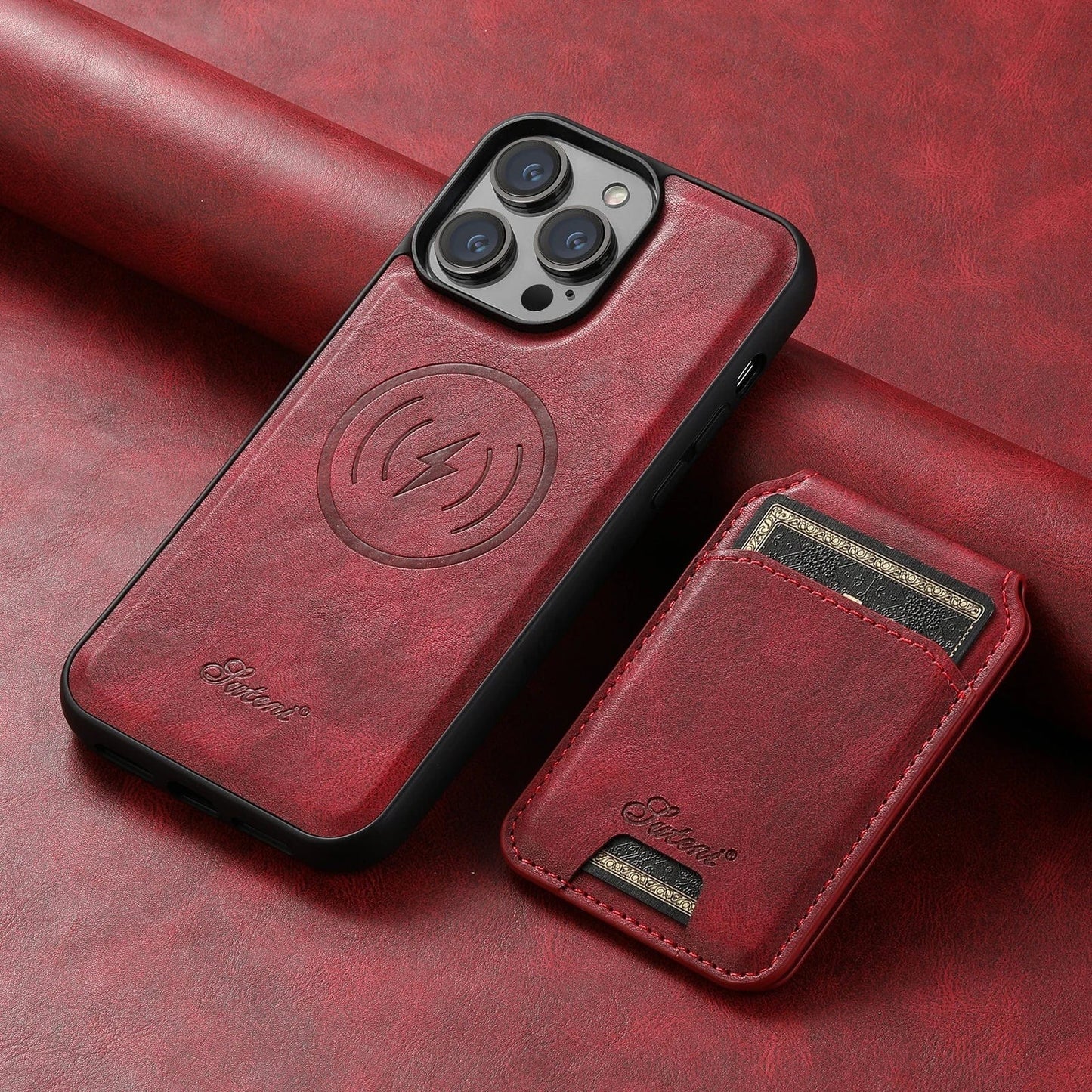 Frendorf | 2 In 1 Magnetische Abnehmbare iPhone 16 Leder Geldbörse Tasche