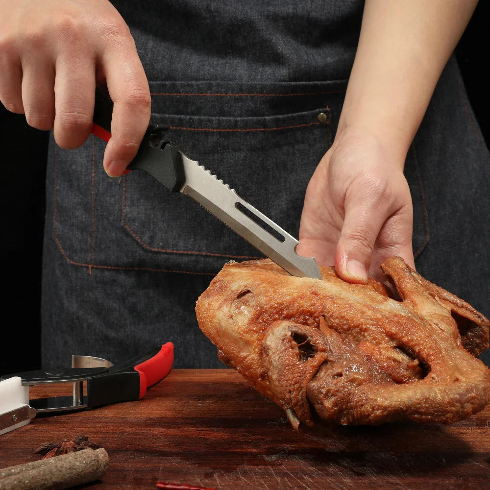 Frendorf | 2 in 1 Multifunktion Küchen-Schere aus Edelstahl mit Griff
