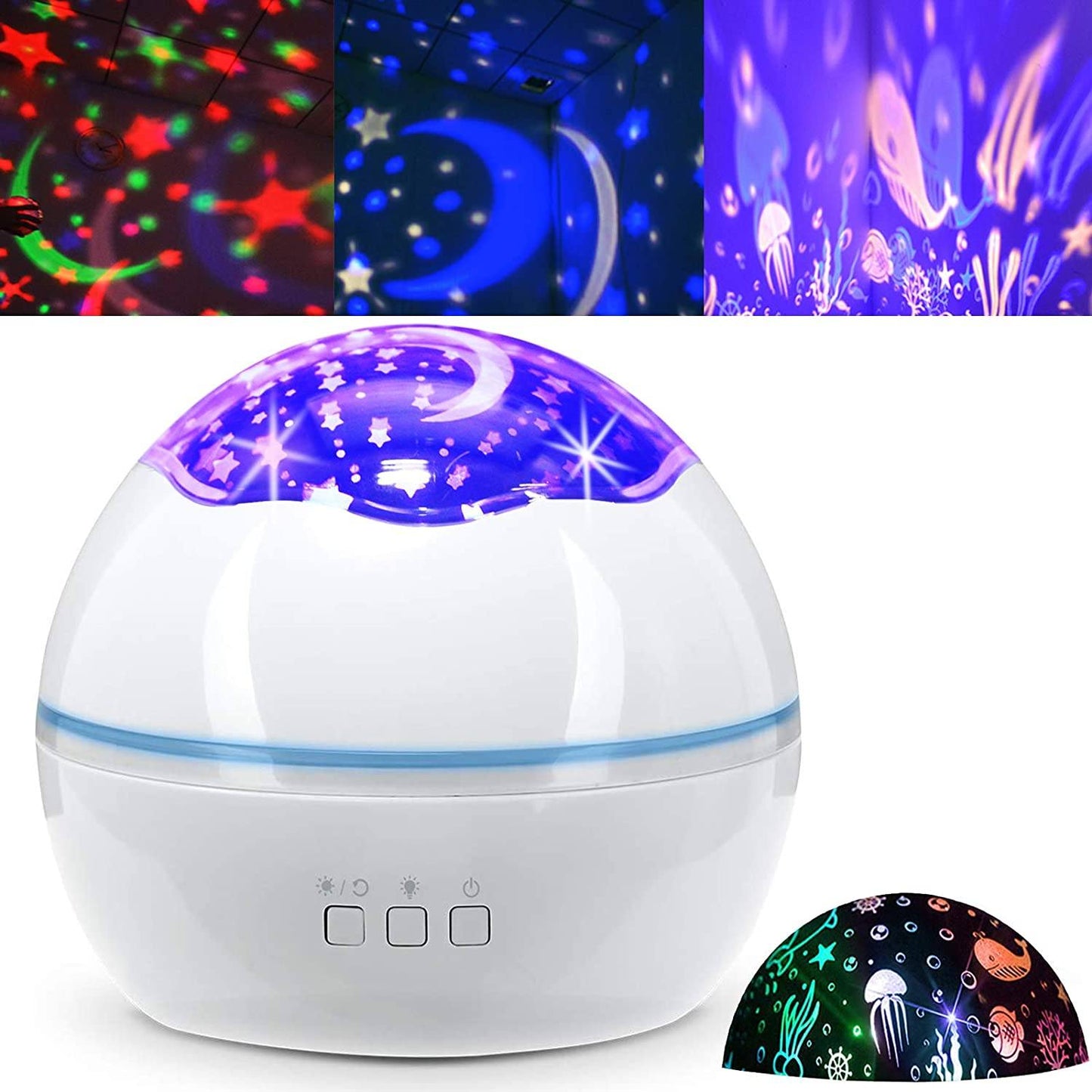 Frendorf | 2-in-1 Ocean Star Nachtlicht Projektorlampe 360 Grad Rotierend