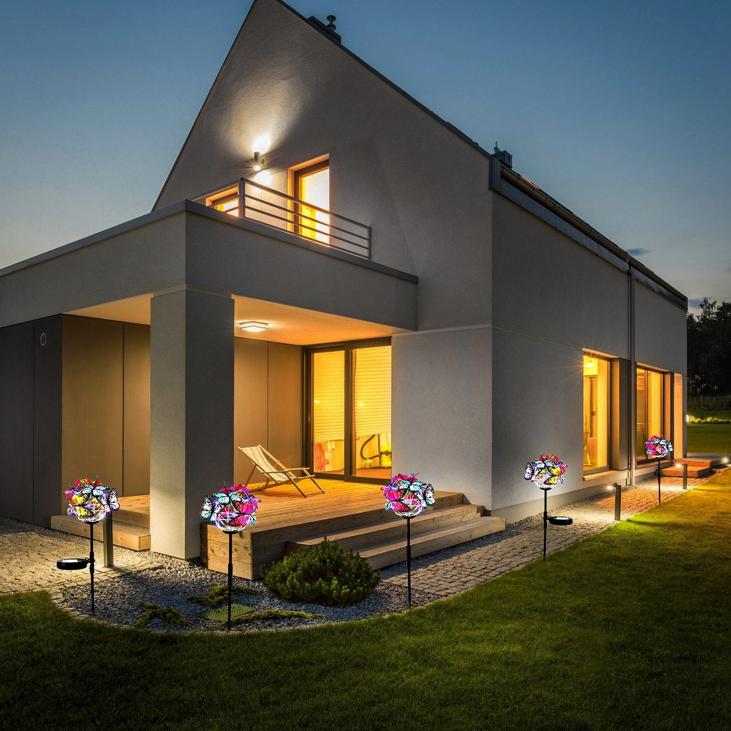 Frendorf | 2-in-1 Outdoor Schmetterling Solarlicht Gartenstecker