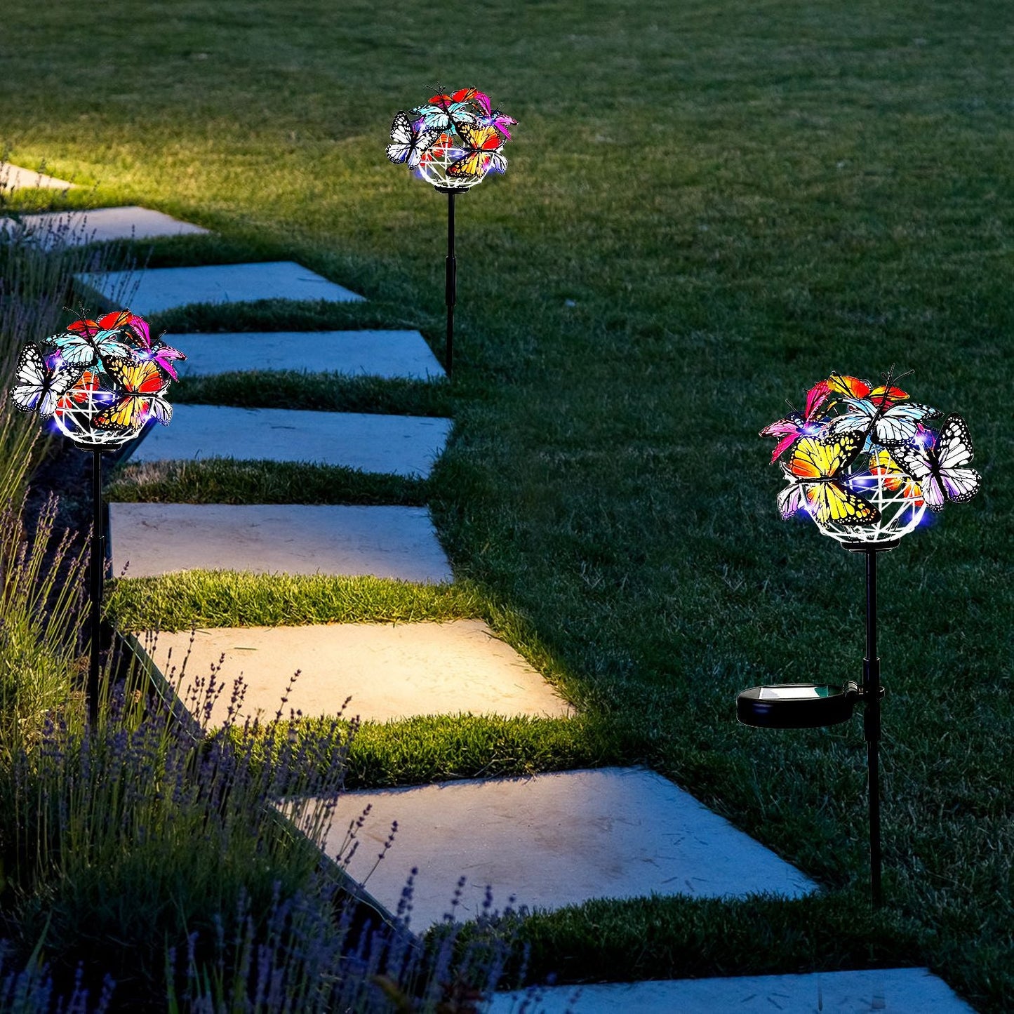 Frendorf | 2-in-1 Outdoor Schmetterling Solarlicht Gartenstecker
