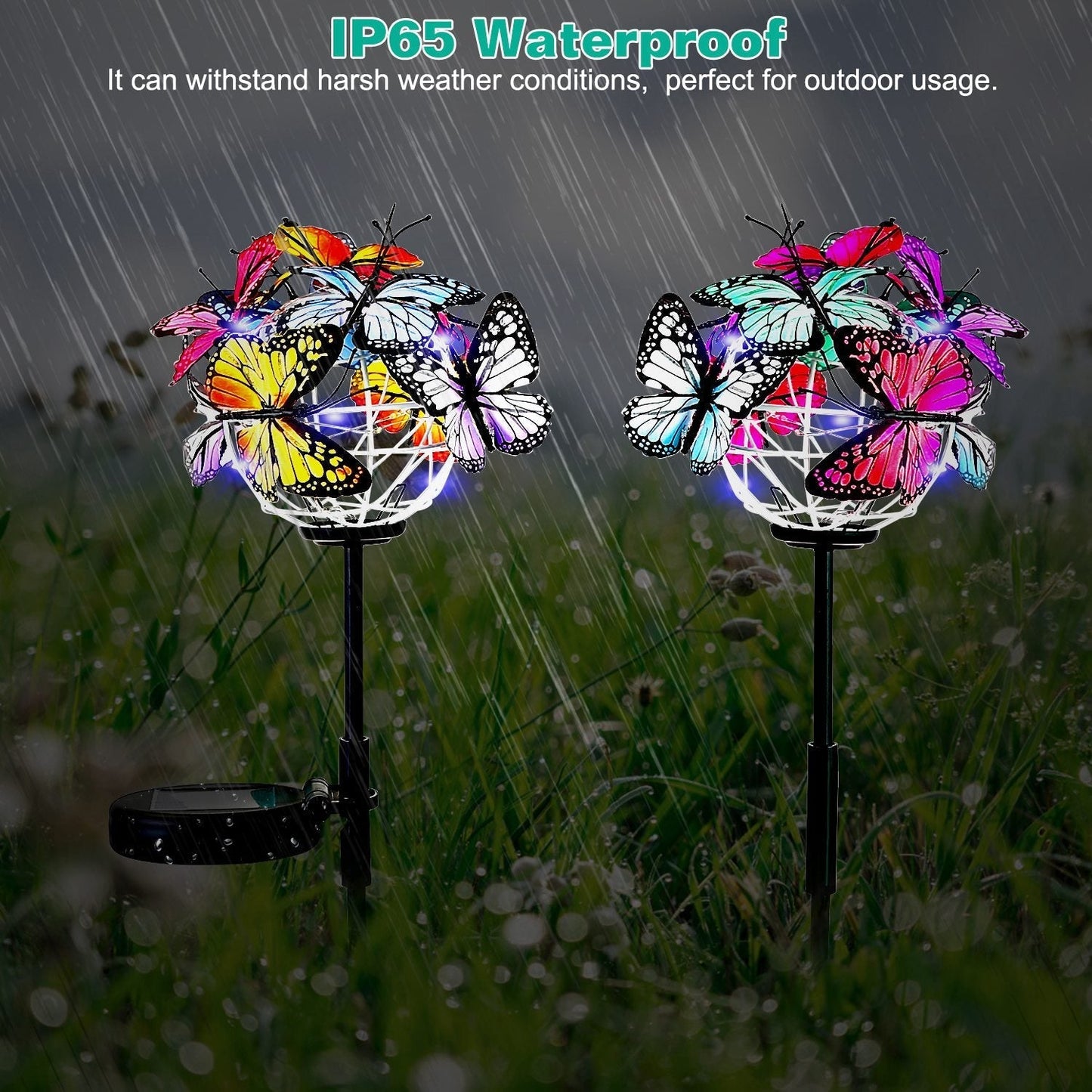 Frendorf | 2-in-1 Outdoor Schmetterling Solarlicht Gartenstecker