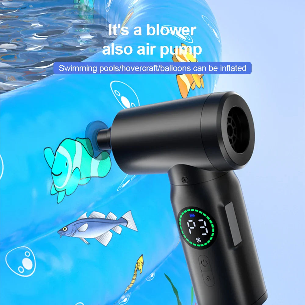 Frendorf | 2-in-1 tragbarer Luftkompressor Staubsauger und Bläser mit LED-Licht (7500mAh) - AirMaster