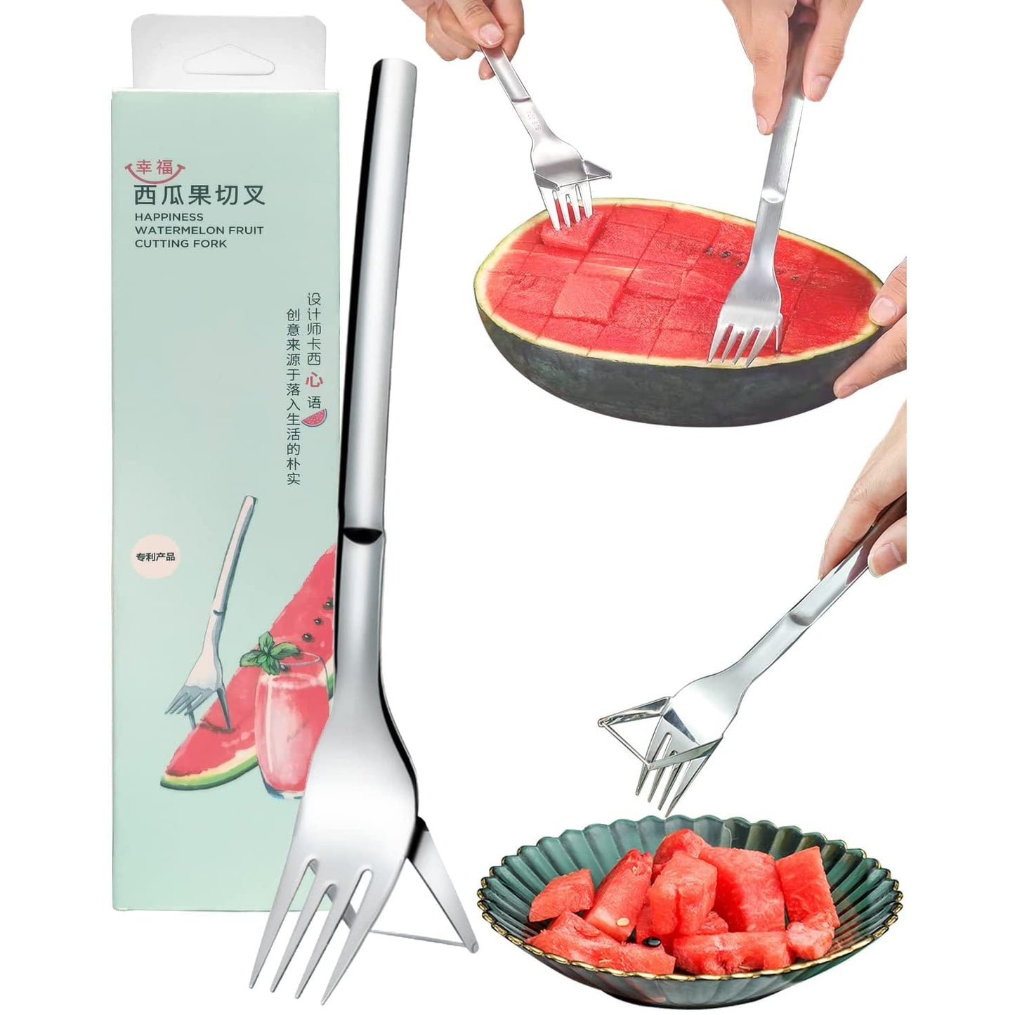 Frendorf | 2-in-1 Wassermelonen Gabel Schneider