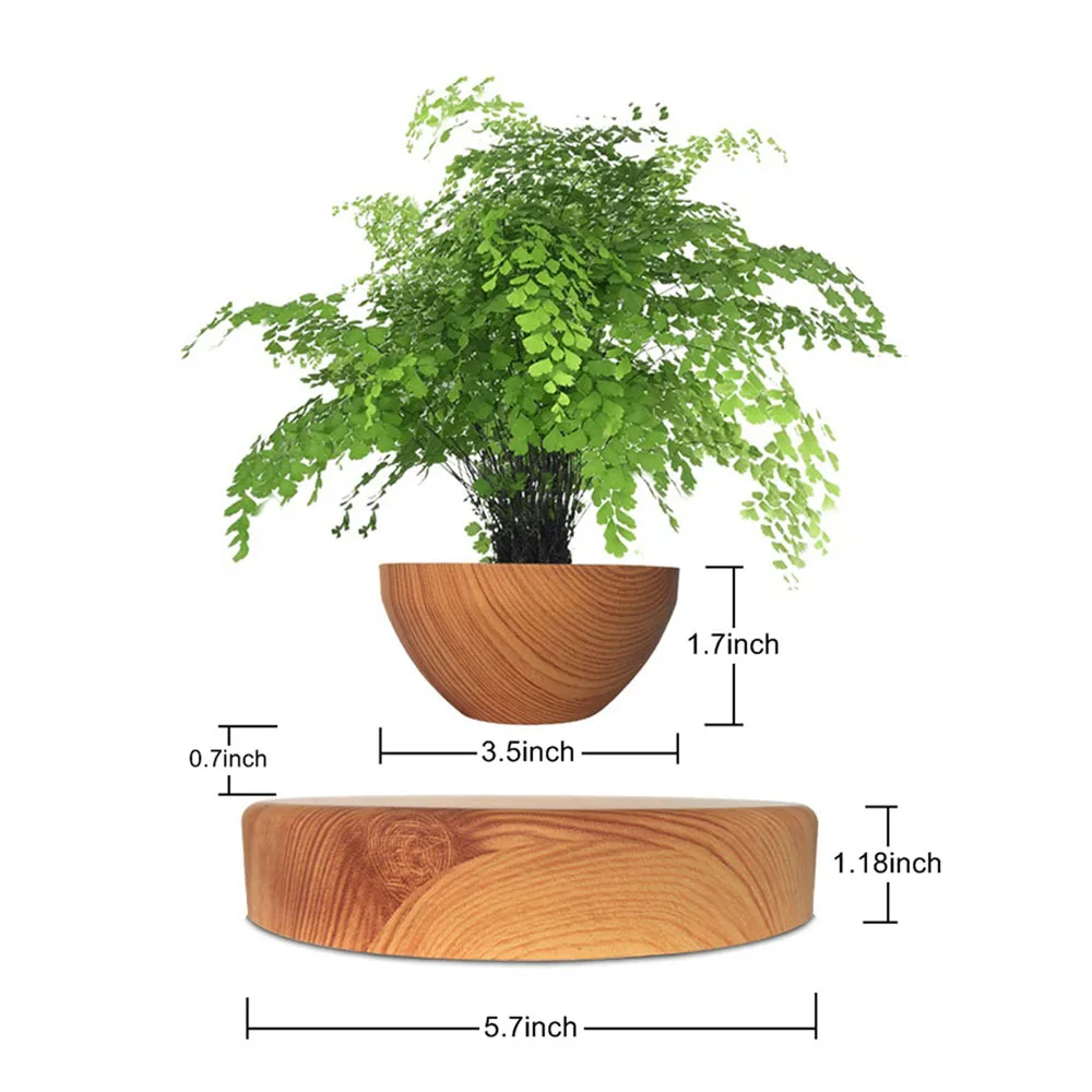 Frendorf | LeviPot Schwebender Blumentopf | Elegantes Design | Magnetisches Pflanzgefäß | Deko für Zuhause