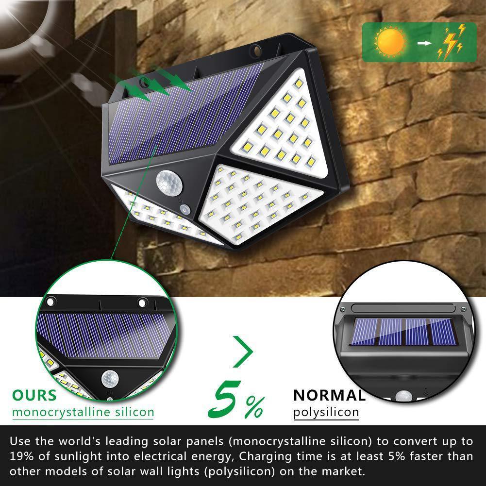 Frendorf | 2er-Pack: 100-LED Solarbetriebene Bewegungsmelderlichter Mit 270° Weitwinkel