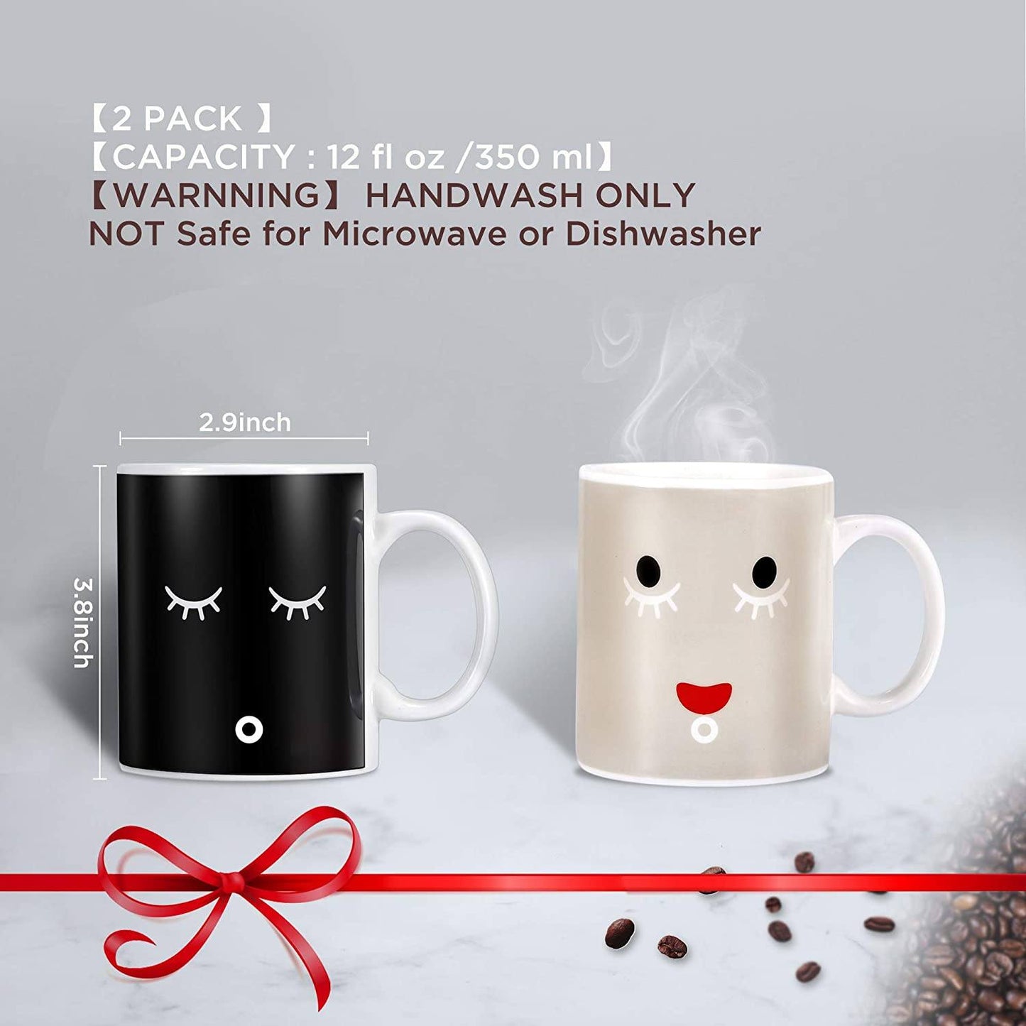 Frendorf | 2-Pack: 12 Oz. Farbenändernde Zaubertasse