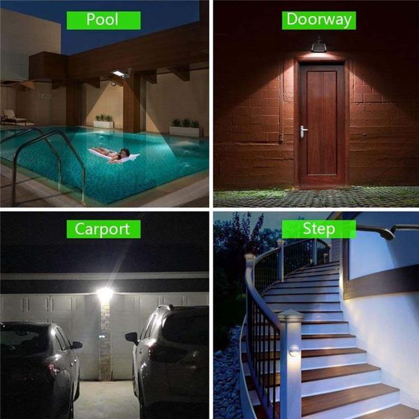 Frendorf | 2-Pack: 36 LED Solarbetriebene Bewegungsmelder Wandlampe
