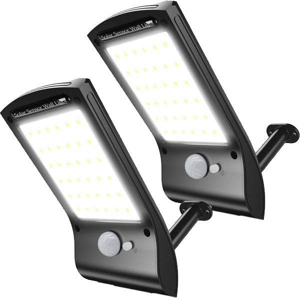 Frendorf | 2-Pack: 36 LED Solarbetriebene Bewegungsmelder Wandlampe