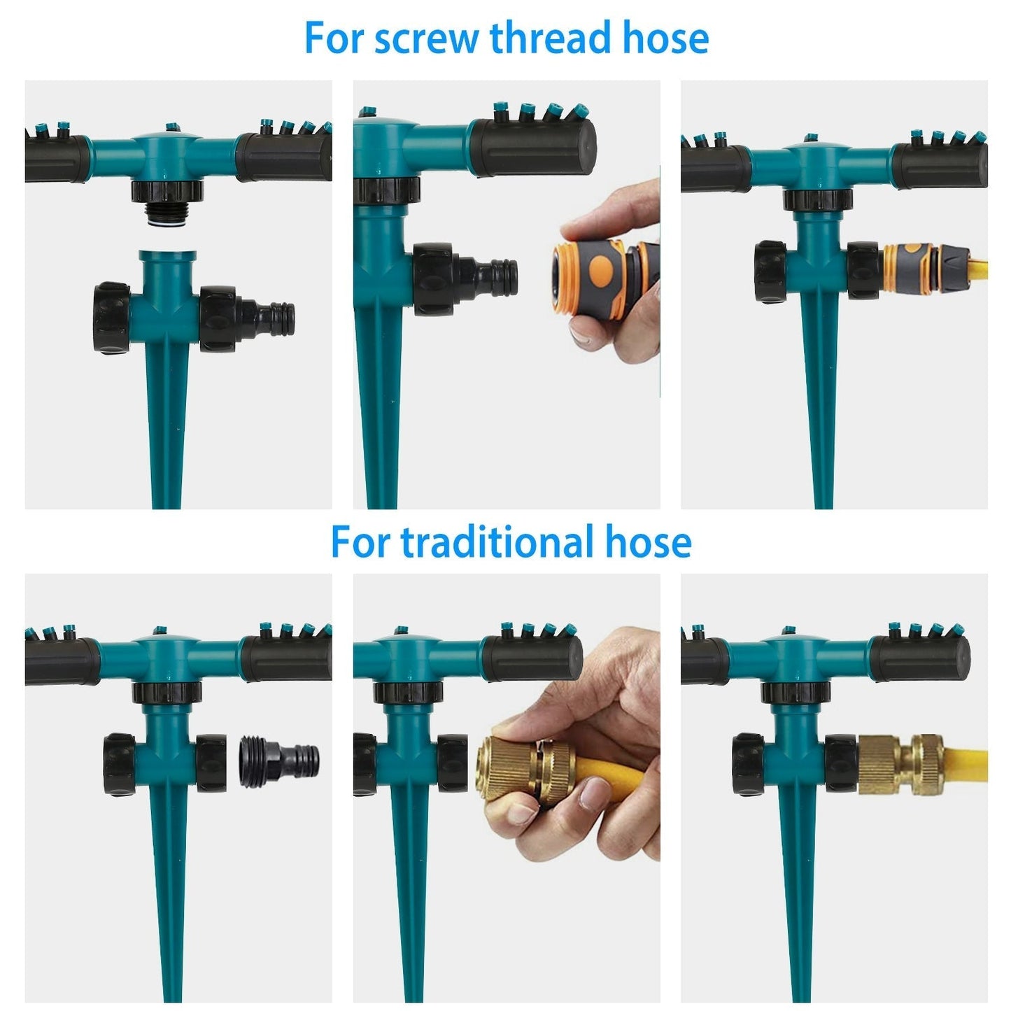 Frendorf | 2-Pack: 360 Grad drehbarer Rasen Garten Sprinkler