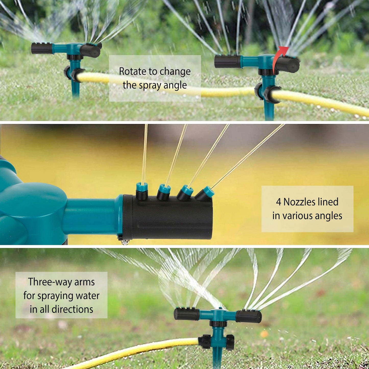 Frendorf | 2-Pack: 360 Grad drehbarer Rasen Garten Sprinkler