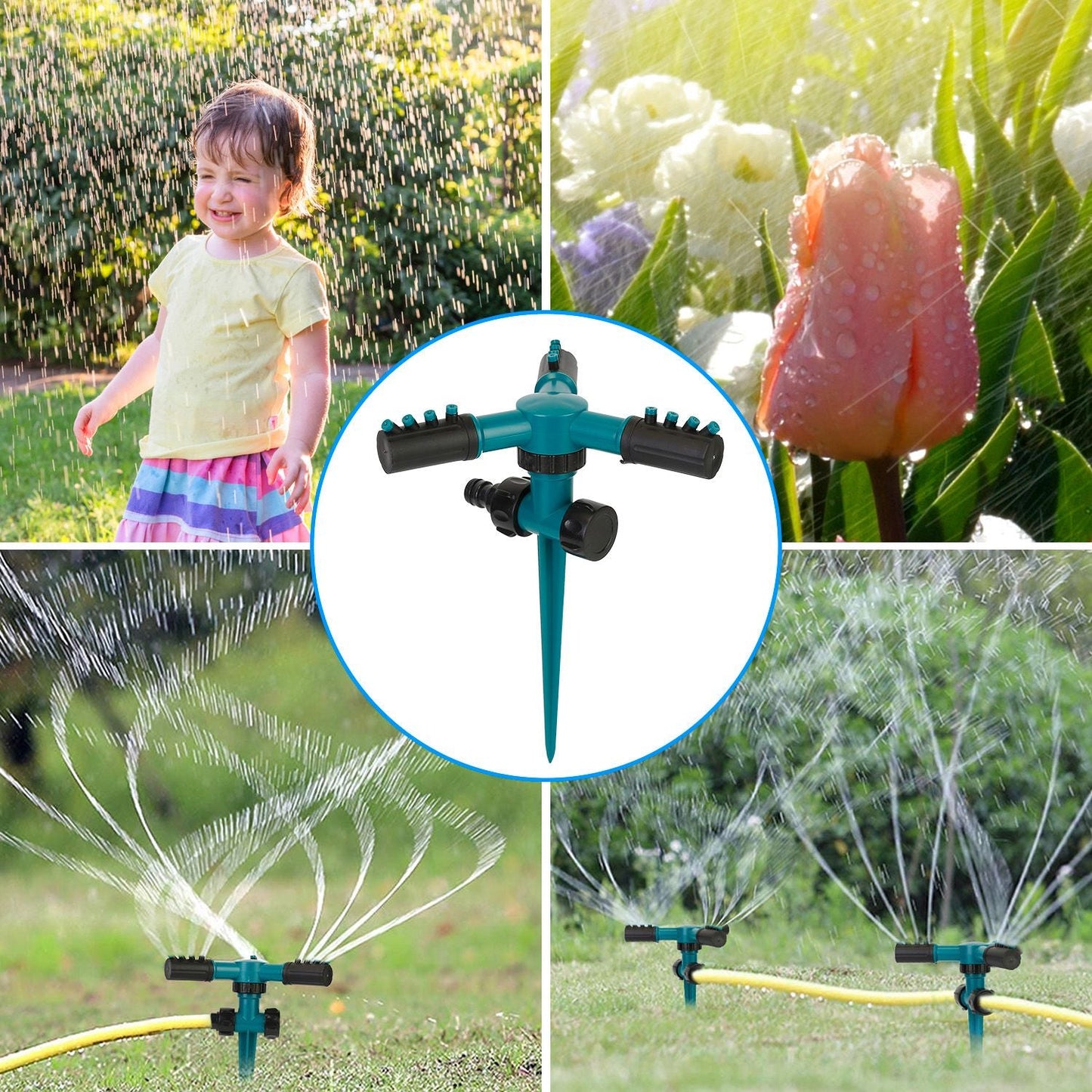 Frendorf | 2-Pack: 360 Grad drehbarer Rasen Garten Sprinkler