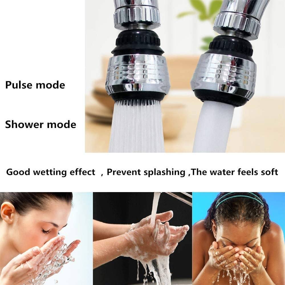 Frendorf | 2er-Pack: 360-Grad drehbarer Wasserhahn-Aerator Deluxe Wasserspar-Wasserhahn-Sprayer