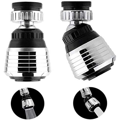 Frendorf | 2er-Pack: 360-Grad drehbarer Wasserhahn-Aerator Deluxe Wasserspar-Wasserhahn-Sprayer