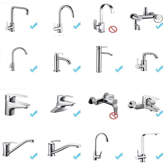 Frendorf | 2er-Pack: 360-Grad drehbarer Wasserhahn-Aerator Deluxe Wasserspar-Wasserhahn-Sprayer