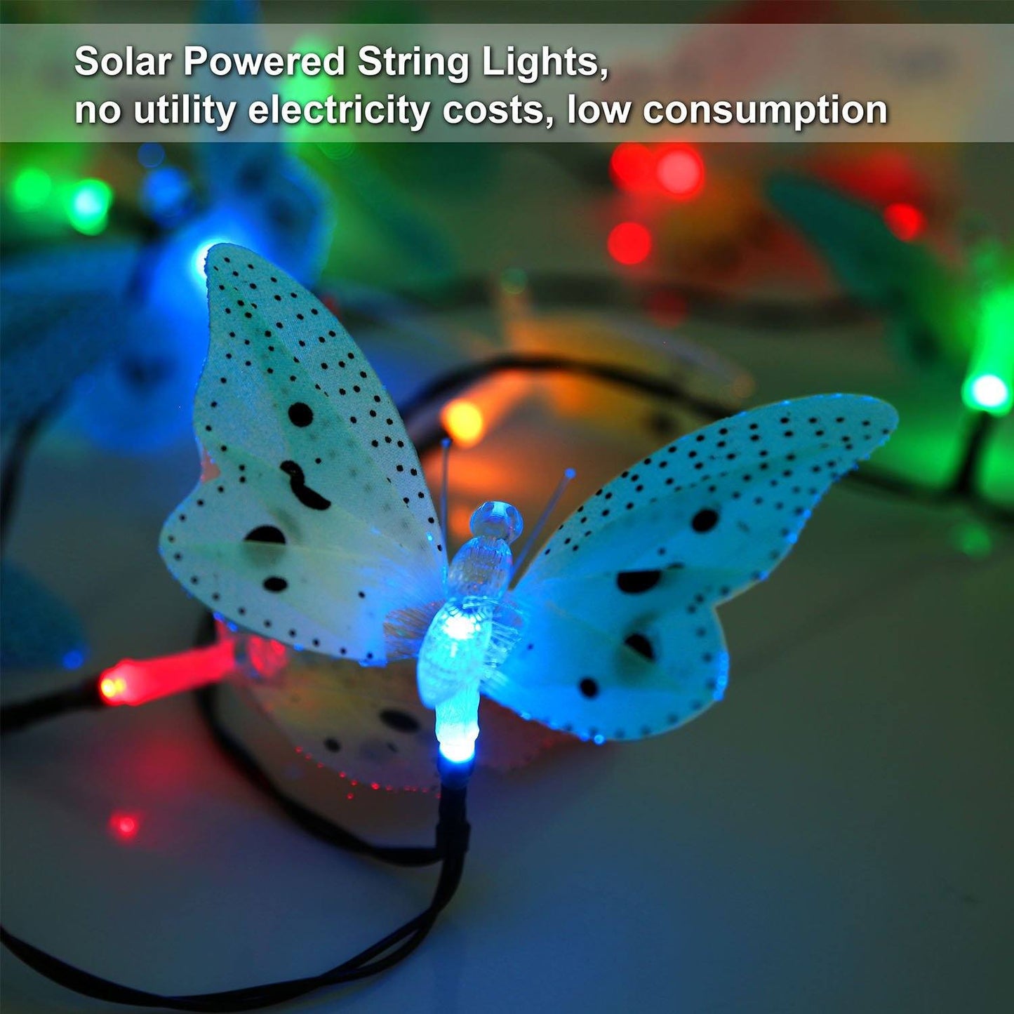 Frendorf | 2er-Pack: 3,8M Solar Lichterkette Schmetterlingslichter