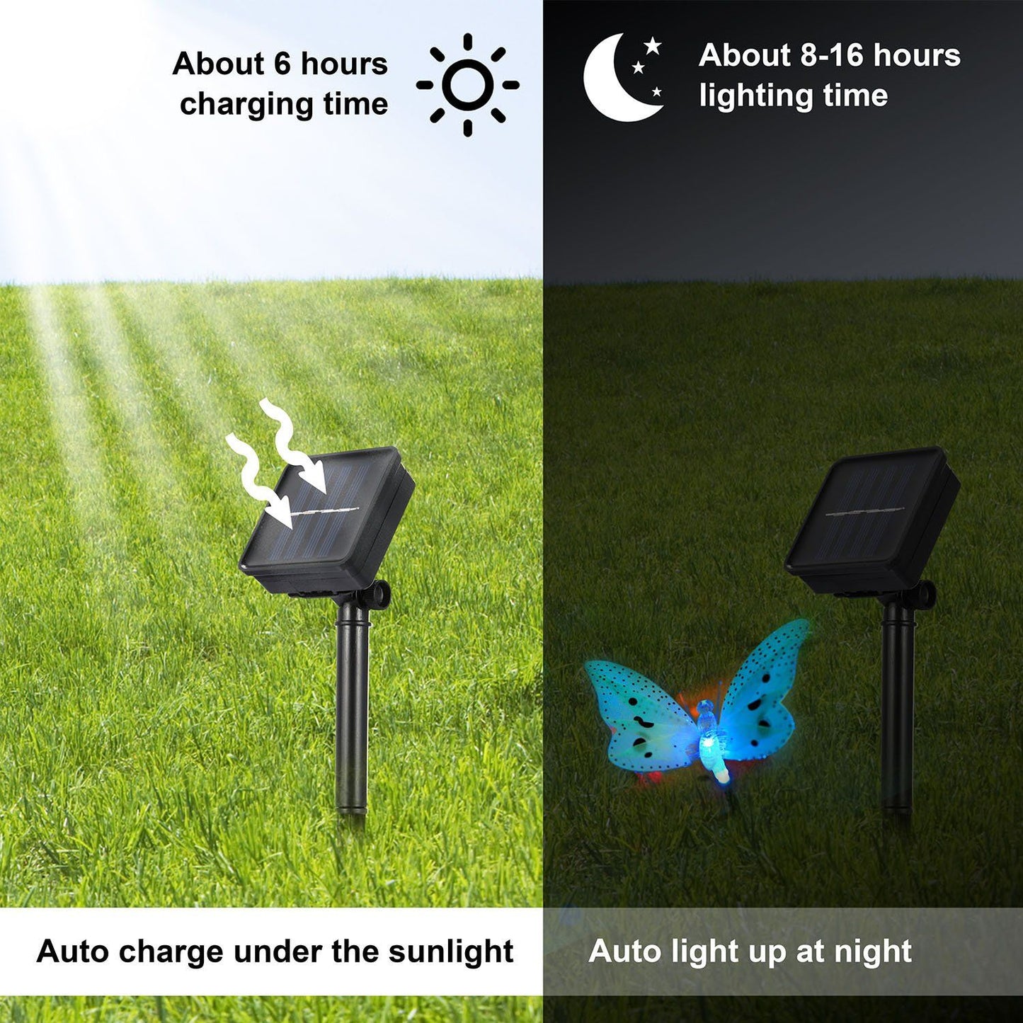 Frendorf | 2er-Pack: 3,8M Solar Lichterkette Schmetterlingslichter