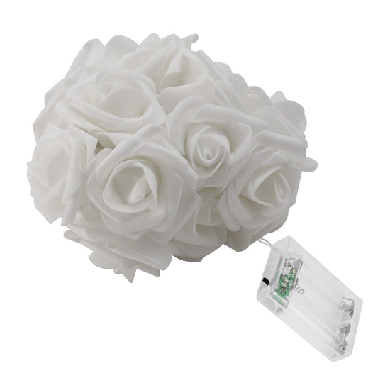 Frendorf | 2er-Pack: 40 LEDs Rosenblüten Lichterkette
