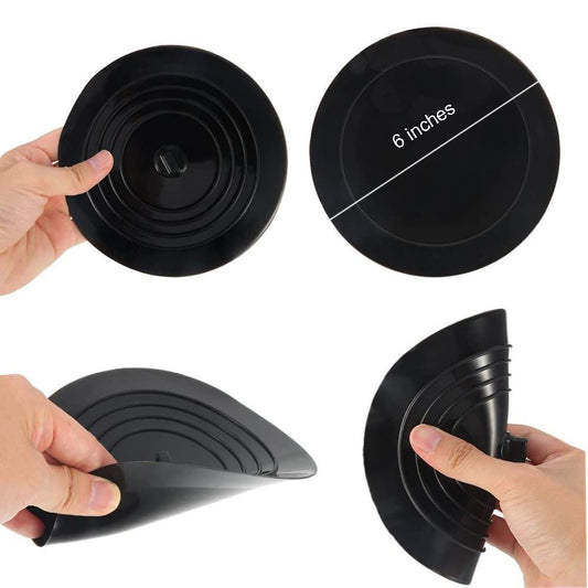 Frendorf | 2-Pack: 6" Große Silikon-Abflussstopfen Haar-Stopp-Flach-Saugnapf-Abdeckung
