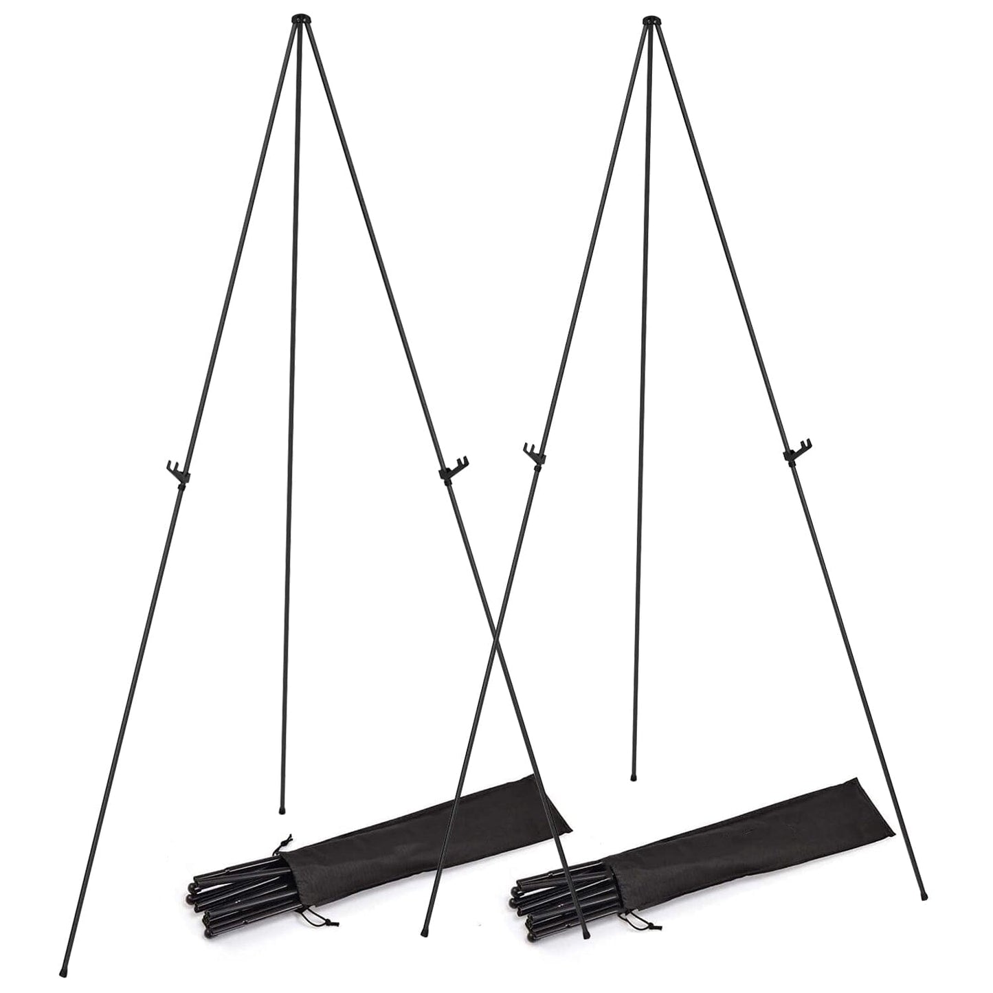 Frendorf | 2er-Pack: 61" zusammenklappbare A-Rahmen-Stativ-Leinwand aus Eisenlegierung Zeichenstand