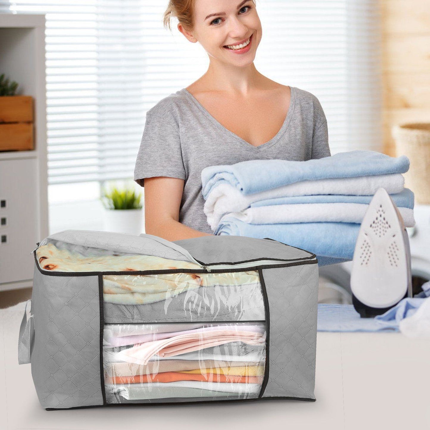 Frendorf | 2-Pack: 90L Große Kapazität Faltbarer Kleiderschrank Organizer