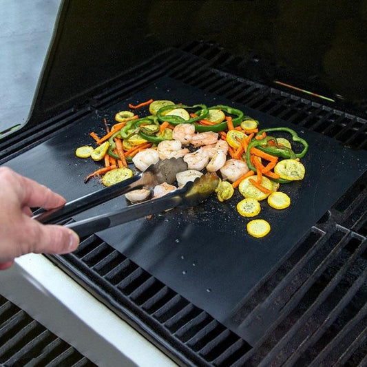 Frendorf | 2er-Pack: BBQ wiederverwendbare antihaftbeschichtete hitzebeständige Grillmatten