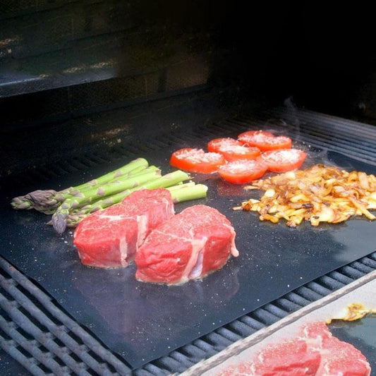 Frendorf | 2er-Pack: BBQ wiederverwendbare antihaftbeschichtete hitzebeständige Grillmatten