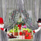 Frendorf | 2-Pack: Weihnachtsvorhang Schnalle Puppe Santa & Schneemann