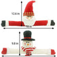 Frendorf | 2-Pack: Weihnachtsvorhang Schnalle Puppe Santa & Schneemann