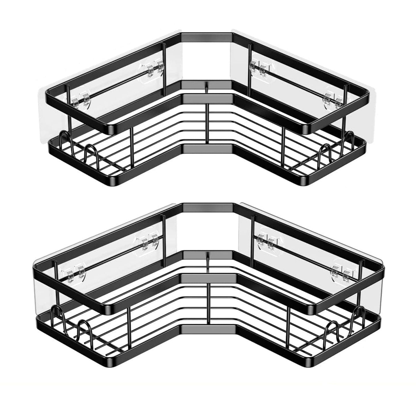 Frendorf | 2-Pack: Eck-Duschregal Kein Bohren Klebe-Duschorganisator