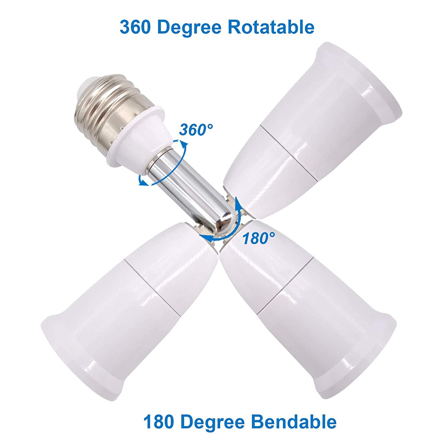 Frendorf | 2-Pack: E26/E27 Lampenfassung Verlängerung