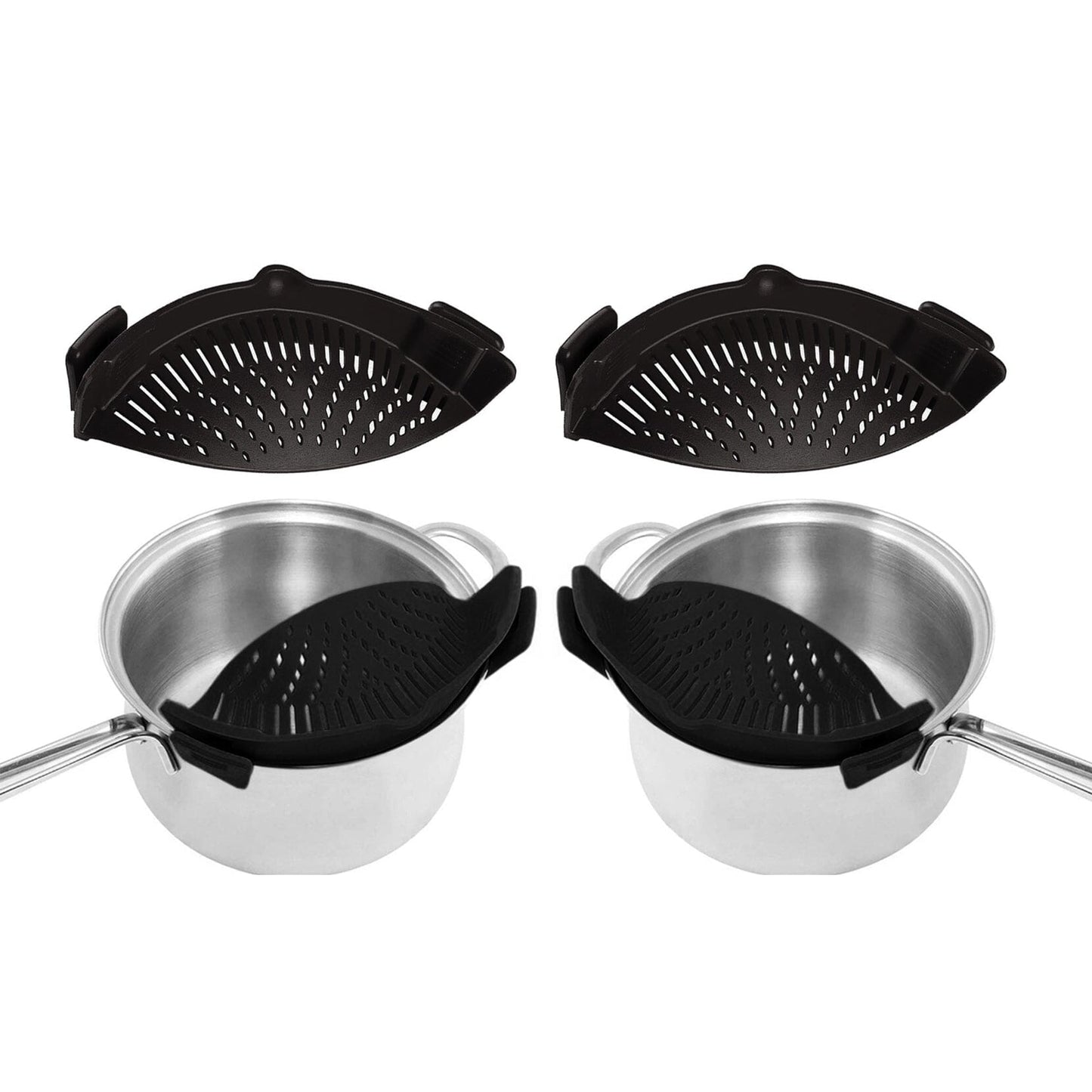 Frendorf | 2-Pack: Einfache Snap-On Hitzebeständige Silikon-Küchenfilter