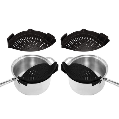 Frendorf | 2-Pack: Einfache Snap-On Hitzebeständige Silikon-Küchenfilter