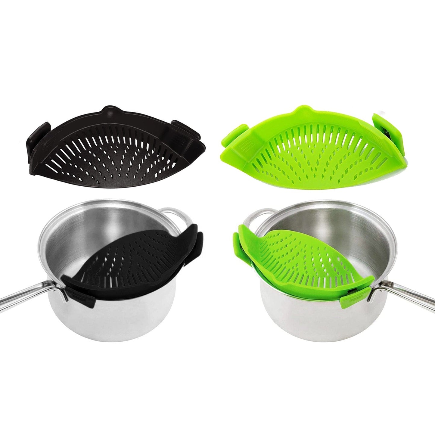 Frendorf | 2-Pack: Einfache Snap-On Hitzebeständige Silikon-Küchenfilter