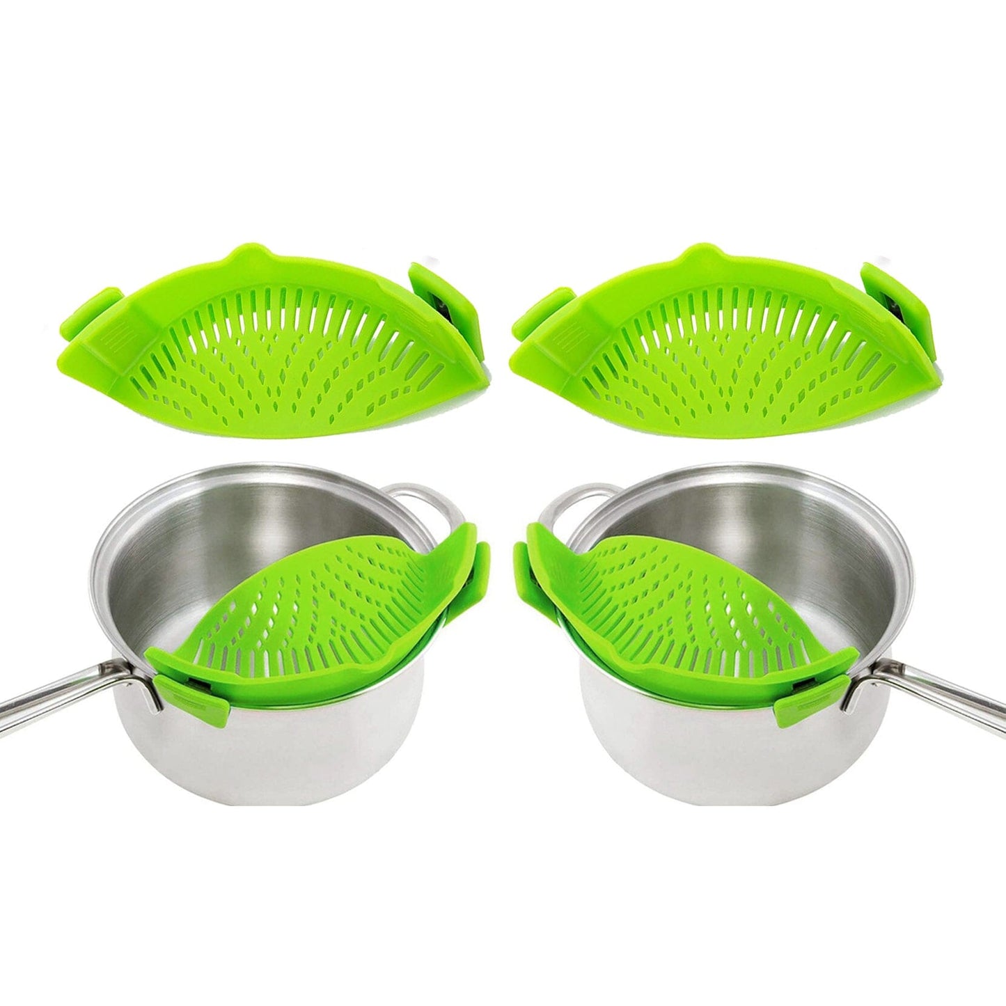 Frendorf | 2-Pack: Einfache Snap-On Hitzebeständige Silikon-Küchenfilter