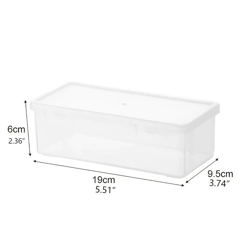 Frendorf | 2-Pack: Extra große Kapazität Kunststoff Bleistiftbox Stapelbar Transparent Klare Bleistiftbox