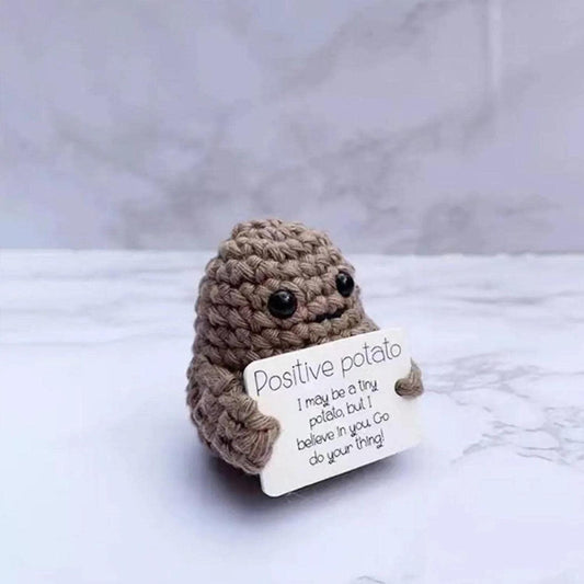 Frendorf | 2-Pack: Lustige Positive Kartoffel Süße Wollstrickpuppe