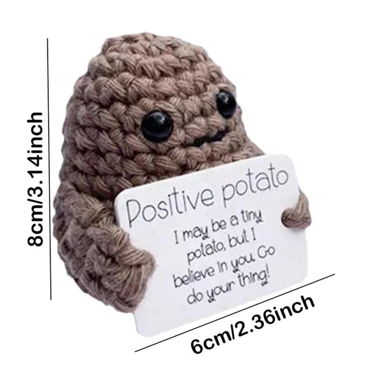 Frendorf | 2-Pack: Lustige Positive Kartoffel Süße Wollstrickpuppe
