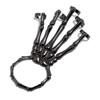 Frendorf | 2er-Pack: Gothic Knochenschnalle mit Ring