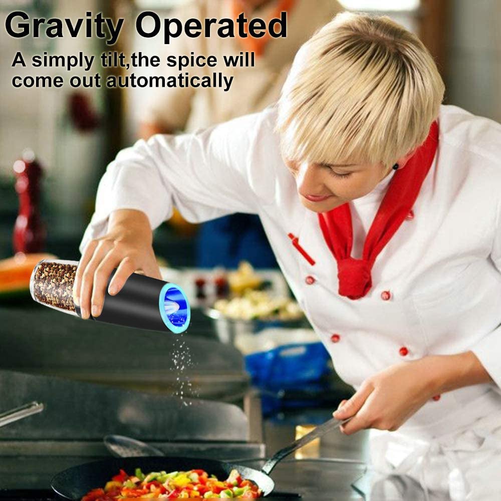 Frendorf | 2er-Pack: Gravity Elektrischer Salz-Pfeffer-Mühle