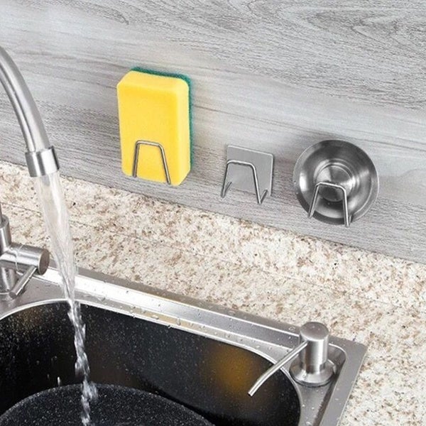 Frendorf | 2er-Pack: Küchen Edelstahl Spüle Schwamm Halter