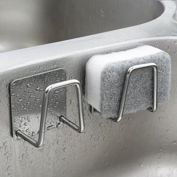 Frendorf | 2er-Pack: Küchen Edelstahl Spüle Schwamm Halter